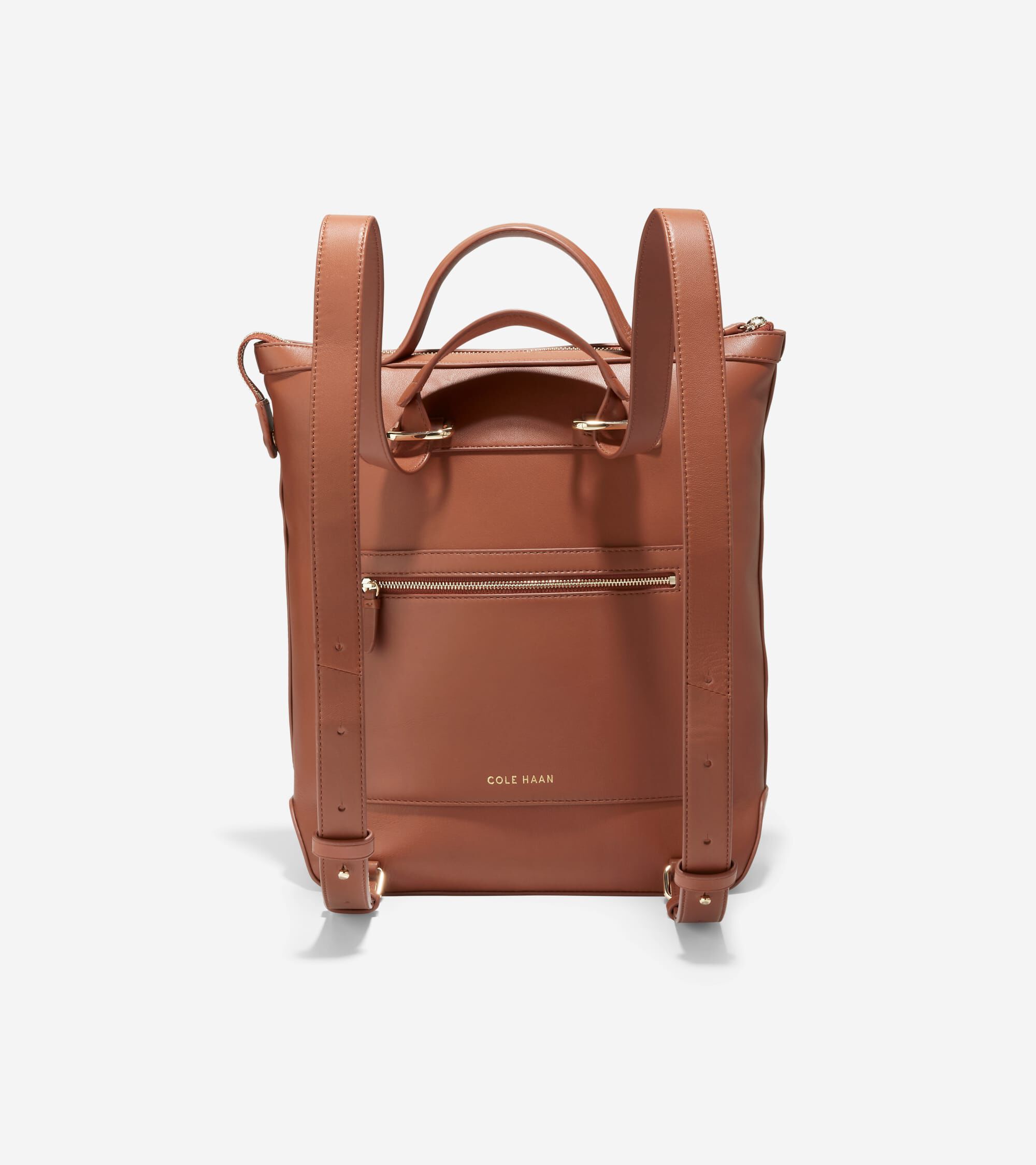 Grand Ambition Small Convertible Luxe Backpack in Dark Brown